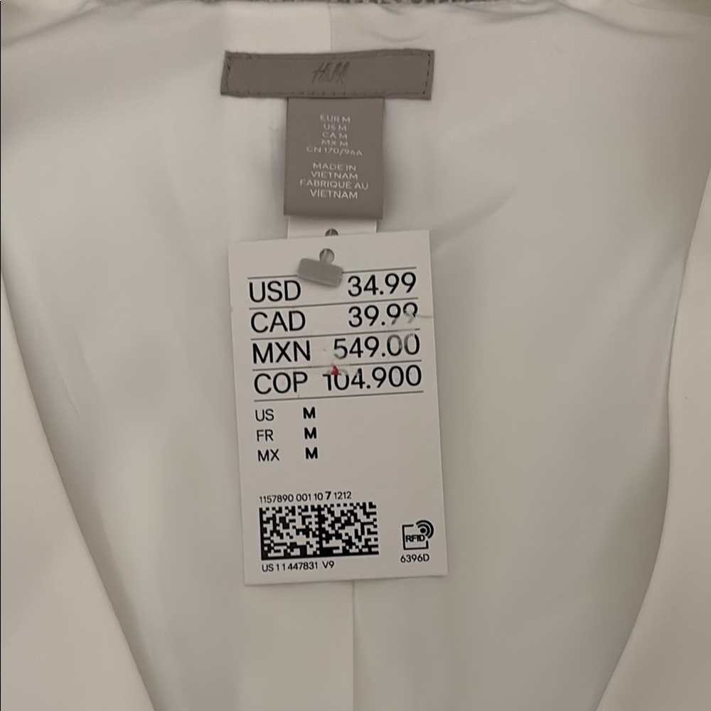 H&M White Sleeveless Vest Top - Picture 2 of 3